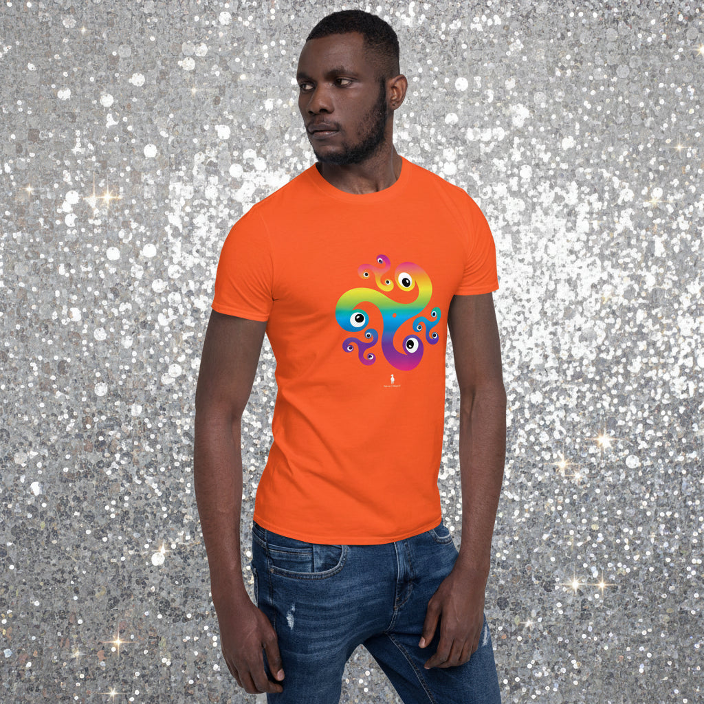 Trippy Triskelion - Psychedelic Celtic-Inspired Unisex Festival T-Shirt