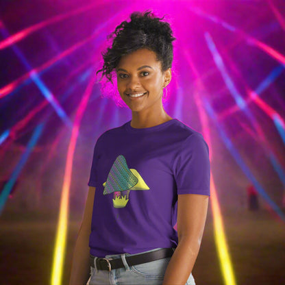 Bold Colourful Mushrooms Punk Psychedelic Retro Rave Graphic T-Shirt