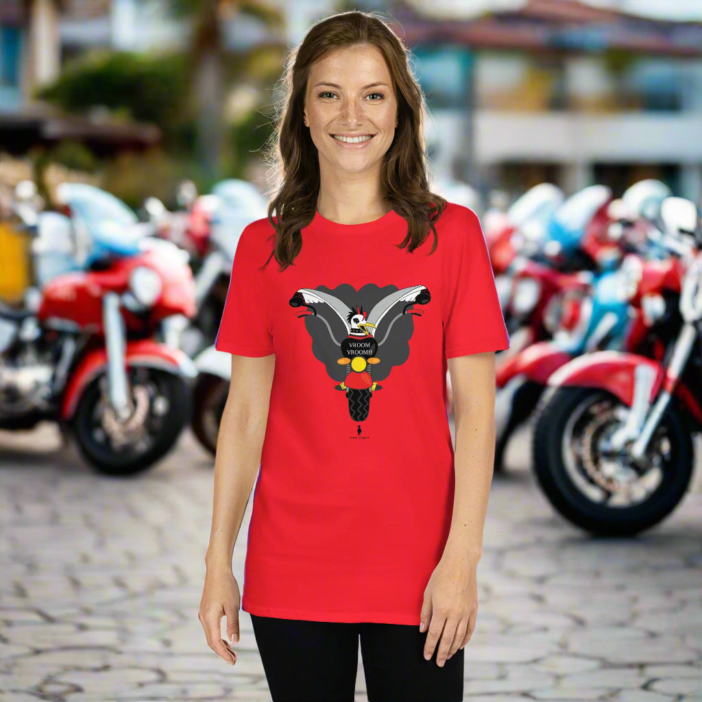 'Biker Steve' Quirky Biker Seagull T-Shirt - Born to Ride; Live to Stand Out