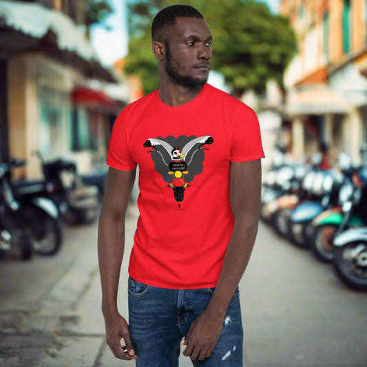 'Biker Steve' Quirky Biker Seagull T-Shirt - Born to Ride; Live to Stand Out
